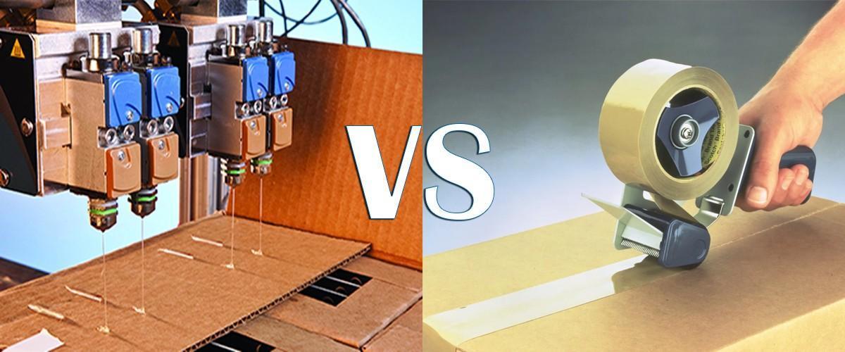 HOT MELT VS TAPE WHICH IS BETTER FOR INDUSTRIAL PACKAGING? APPLIED