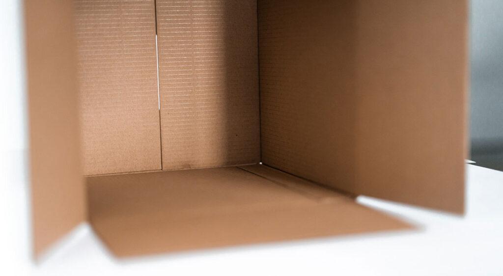 hot-melt adhesives holding a box together.