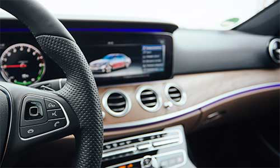 Interior car steering wheel
