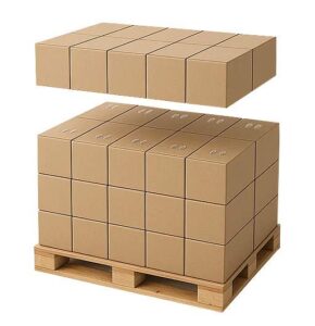 palletizing adhesives on boxes